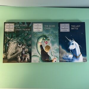 The Chronicles of Narnia Book Lot #5-7, Kid Books 8+, paperback books